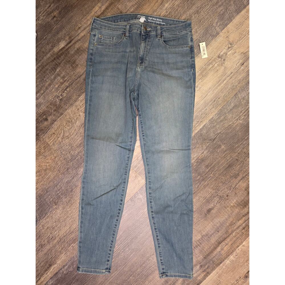 Amazon Essentials Women's Jeans 12 Long High Rise Skinny Blue Stretch Denim NWT - Picture 7 of 7